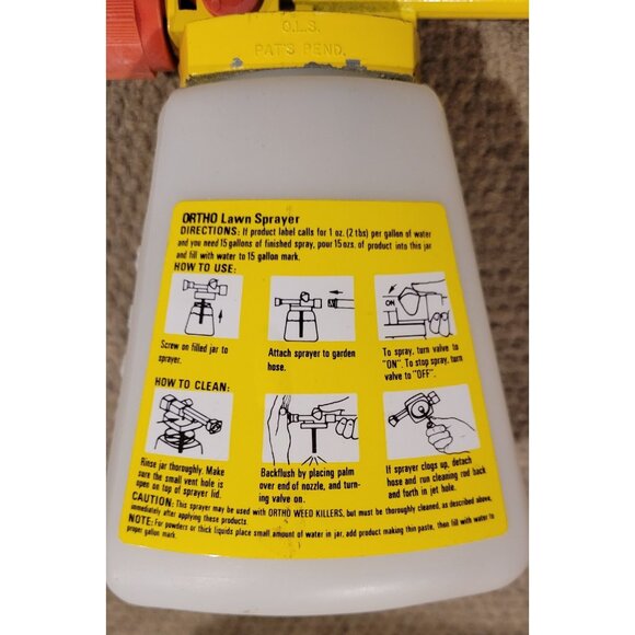 Chevron Ortho Lawn Garden Sprayer Plastic Bottle with Metal Top - Vintage - Picture 6 of 10